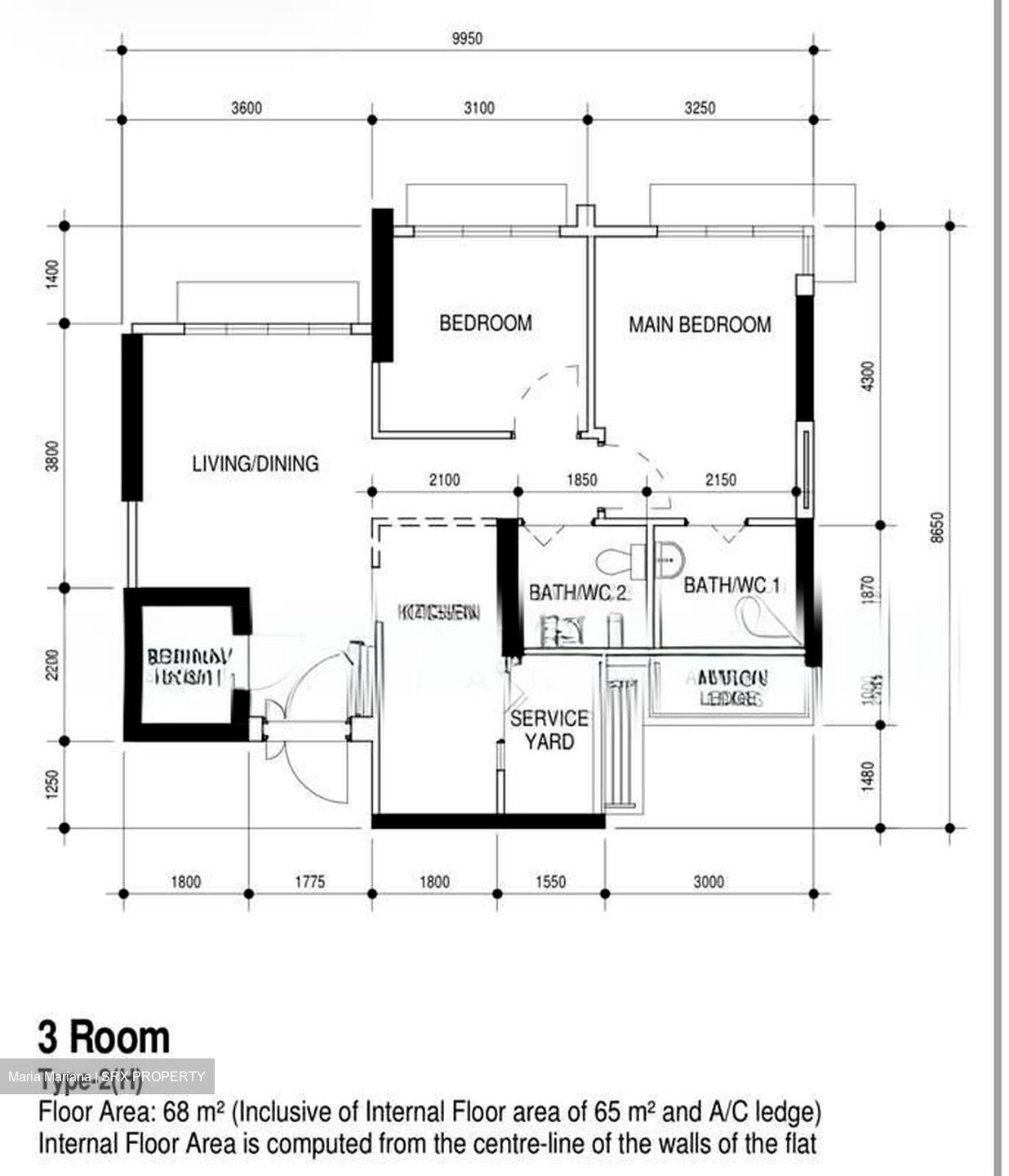 Blk 421C Northshore Straitsview (Punggol), HDB 3 Rooms #582460451